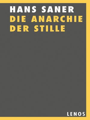 cover image of Die Anarchie der Stille